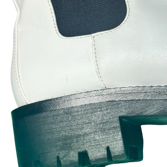 B7. BP Kora Lug Chelsea Boots White Size 9M - Picture 5 of 8
